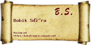 Bobik Sára névjegykártya